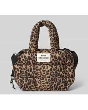 Mads Nørgaard Handtas Met All-Over Dierenprint, Model 'Boxy' - Metallic