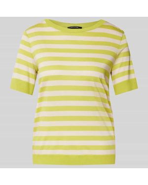 Comma, T-Shirt mit Rundhalsausschnitt - Gelb