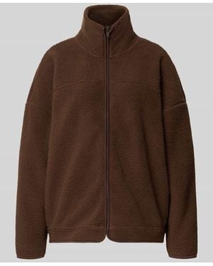Noisy May Fleecejacke mit Reißverschluss Modell 'COZY' - Braun