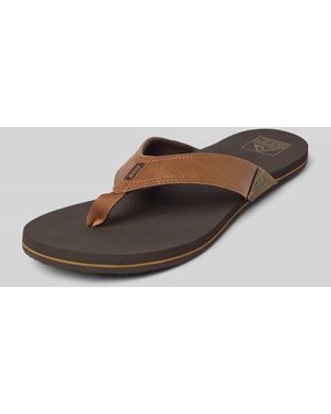 Reef Zehentrenner mit Label-Detail Modell 'Newport' - Braun