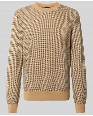 BOSS Regular Fit Pullover aus reiner Baumwolle Modell 'H-Lofranco' - Natur