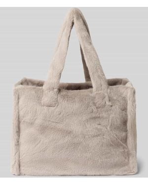 White Label Shopper mit Reißverschluss - Natur