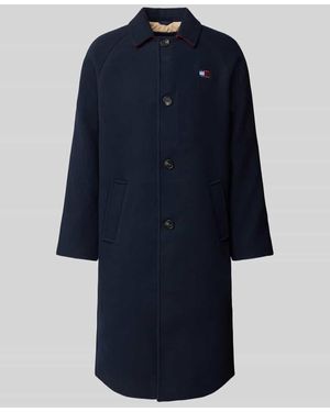 Tommy Hilfiger Mantel Mit Label-Patch - Blau
