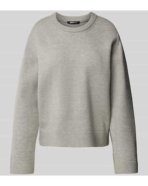 Gina Tricot Strickpullover Mit Rundhalsausschnitt - Grau