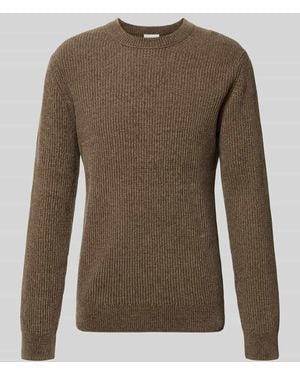Profuomo Strickpullover mit Rundhalsausschnitt - Grün