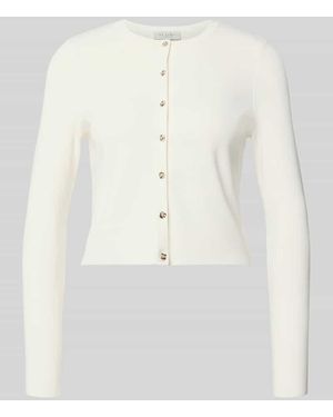 Ted Baker Slim Fit Cardigan aus Viskose-Mix Modell 'Velda' - Weiß