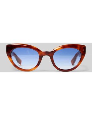 Messyweekend Sonnenbrille mit Etui und Tuch Modell 'DONNHABL-REVEAL' - Blau