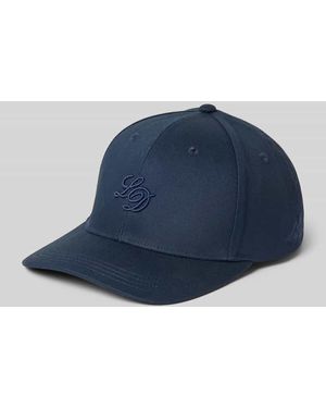 Les Deux Basecap mit Label-Stitching - Blau