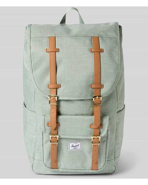 Herschel Supply Co. Rucksack mit Label-Patch Modell 'Little AmericaTM' - Grün