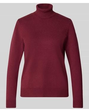 Betty Barclay Regular Fit Rollkragenpullover aus Viskosemix - Rot