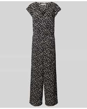 Tom Tailor Loose Fit Jumpsuit Met All-Over Motief - Zwart