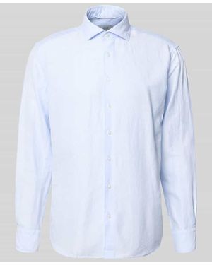 Eterna Regular Fit Businesshemd mit Kentkragen - Blau