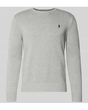 Polo Ralph Lauren Strickpullover mit gerippten Abschlüssen - Grau