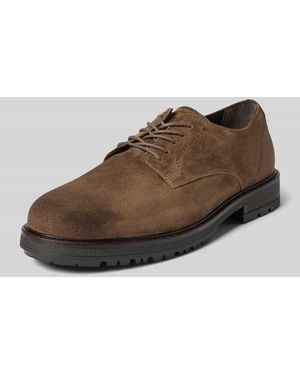 Marc O' Polo Schnürschuhe aus echtem Veloursleder Modell 'RONY 9' - Braun