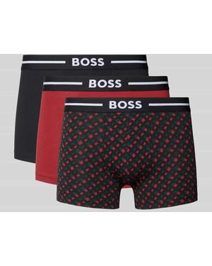 BOSS Trunks Mit Elastischem Label-Bund Im 3Er-Pack - Mehrfarbig