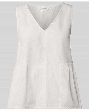 SELECTED Regular Fit Blusentop aus reiner Baumwolle Modell 'BLAIR' - Weiß