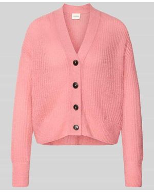Closed Strickjacke aus Alpaka-Mix mit V-Ausschnitt - Pink