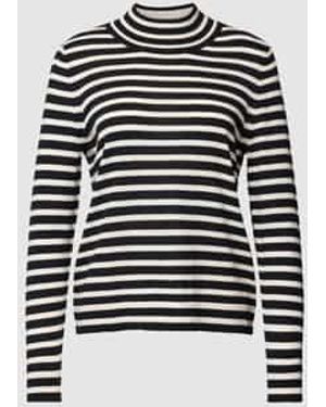 Marc Cain Gebreide Pullover Met Opstaande Kraag - Zwart