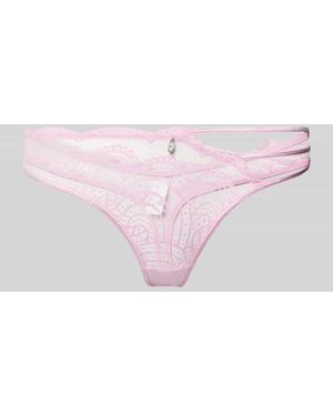 Lascana String Mit Spitzenbesatz Modell 'Kira' - Pink