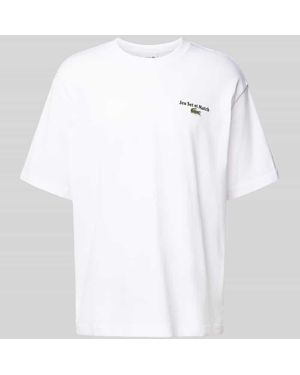 Lacoste Loose Fit T-Shirt aus reiner Baumwolle - Weiß