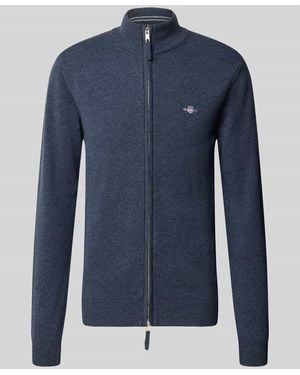 GANT Regular Fit Pullover aus reiner Wolle - Blau