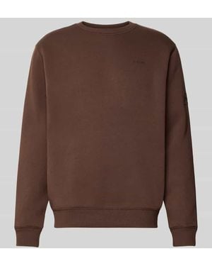 G-Star Sweatshirt mit Ton-in-Ton Logo-Details - Braun