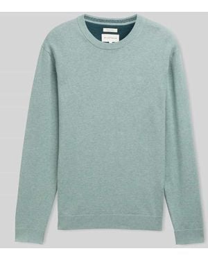 Tom Tailor Regular Fit Pullover aus reiner Baumwolle - Grün
