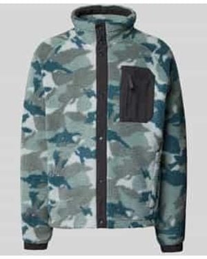 Helly Hansen Fleece Jack Met Borstzak Model 'Panorama Printed Pile' - Groen