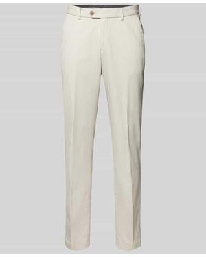 Hiltl Slim Fit Hose Mit Bügelfalten Modell 'Porter' - Weiß