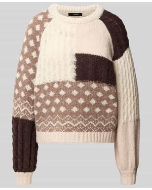Vero Moda Pullover mit Ballonärmeln Modell 'VMKRISTIN' - Natur