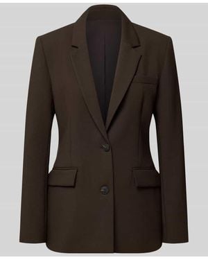 SELECTED Regular Fit Longblazer aus Viskose-Mix Modell 'RITA' - Schwarz