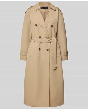 Vero Moda Regular Fit Trenchcoats mit Reverskragen Modell 'CHLOE' - Natur