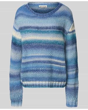 Lolly's Laundry Strickpullover mit Rundhalsausschnitt Modell 'Fairhaven' - Blau
