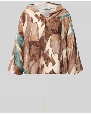 ZABAIONE Relaxed Fit Bluse mit Kapuze Modell 'Da44nielaa' - Weiß