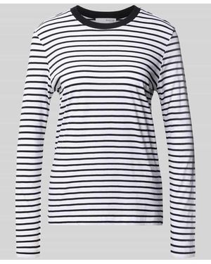 SELECTED Regular Fit Langarmshirt aus reiner Baumwolle Modell 'ESSENTIAL' - Grau
