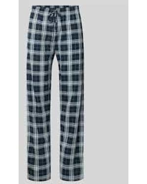 Christian Berg Men Relaxed Fit Pyjamabroek Met Elastische Band - Blauw