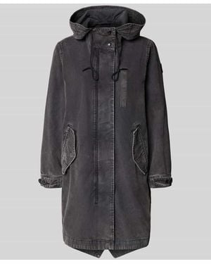 Khujo Parka mit Kapuze und Pattentaschen Modell 'FREYA' - Grau