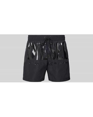 DIESEL Badehose mit elastischem Bund - Schwarz
