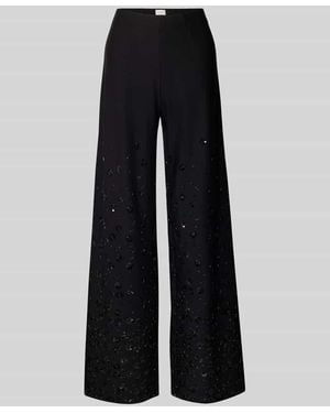 Seductive Wide Leg Hose aus Viskose-Mix Modell 'KIMBERLY' - Schwarz