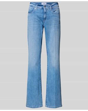 Cambio Flared Fit Jeans aus Baumwoll-Mix Modell 'PARIS' - Blau
