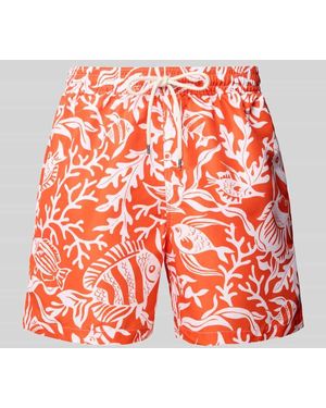 Polo Ralph Lauren Regular Fit Badehose mit Tunnelzug Modell 'TRAVELER' - Rot
