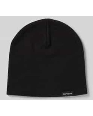 Carhartt Beanie Met Labeldetail - Zwart