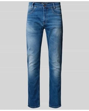 M·a·c Straight Fit Jeans im 5-Pocket-Design Modell 'ARNE PIPE' - Blau