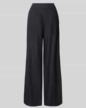 Mbym Wide Leg Stoffen Broek Met Elastische Band - Blauw
