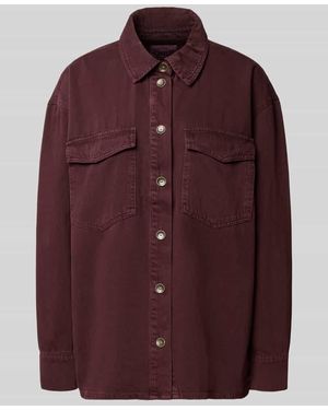 ONLY Relaxed Fit Oversized Shirt aus reiner Baumwolle Modell 'SILLA' - Lila