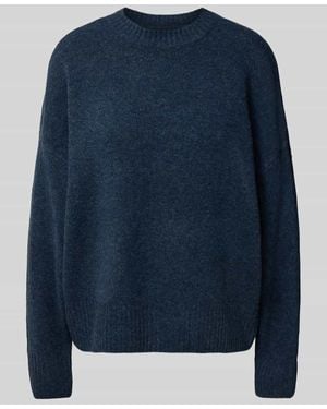 Vero Moda Relaxed Fit Pullover mit Woll-Anteil Modell 'BOOM' - Blau