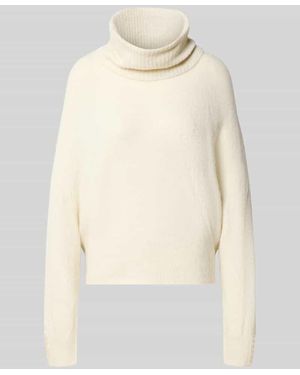 Ichi Relaxed Fit Strickpullover mit Rollkragen Modell 'IHKAMARA' - Natur