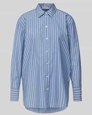 christian berg Relaxed Fit Overhemdblouse Met Doorknoopsluiting - Blauw