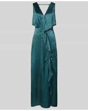 Comma, Midi-Jurk Met V-Hals - Groen