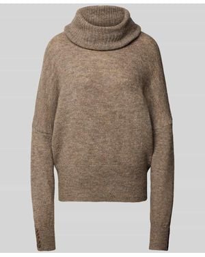 Ichi Regular Fit Rollkragenpullover mit Alpaka-Anteil Modell 'IHKAMARA' - Natur